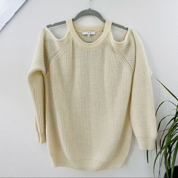 IRO Lineisy cold shoulder sweater ivory wool - Picture 2 of 13